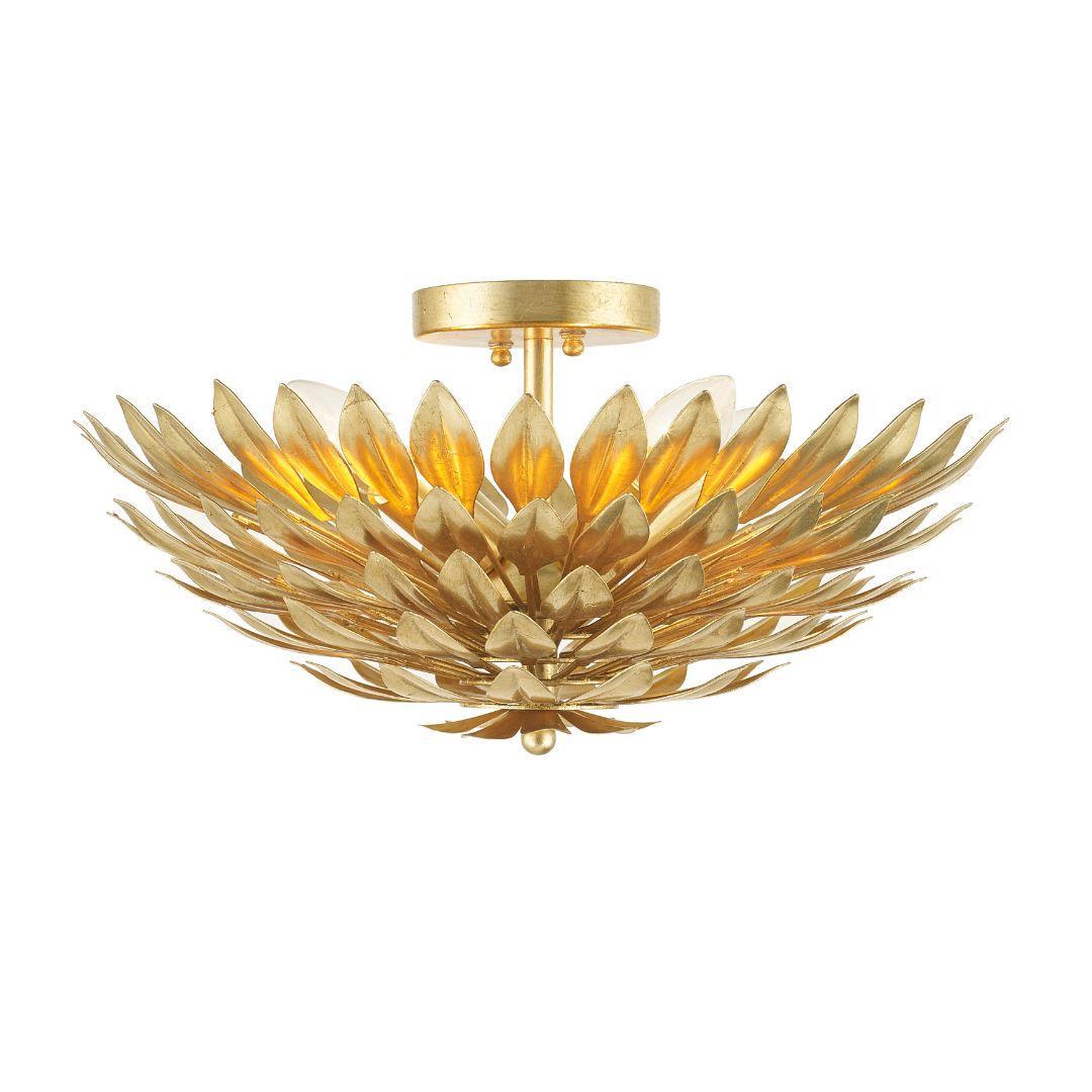 Laurel Collection - 4 Lights Flush Mount - Antique Gold