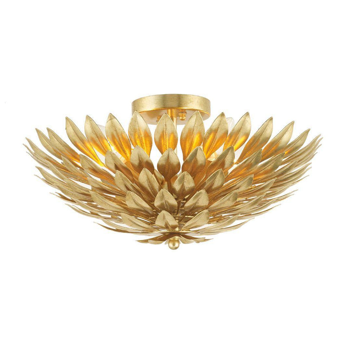 Laurel Collection - 4 Lights Flush Mount - Antique Gold