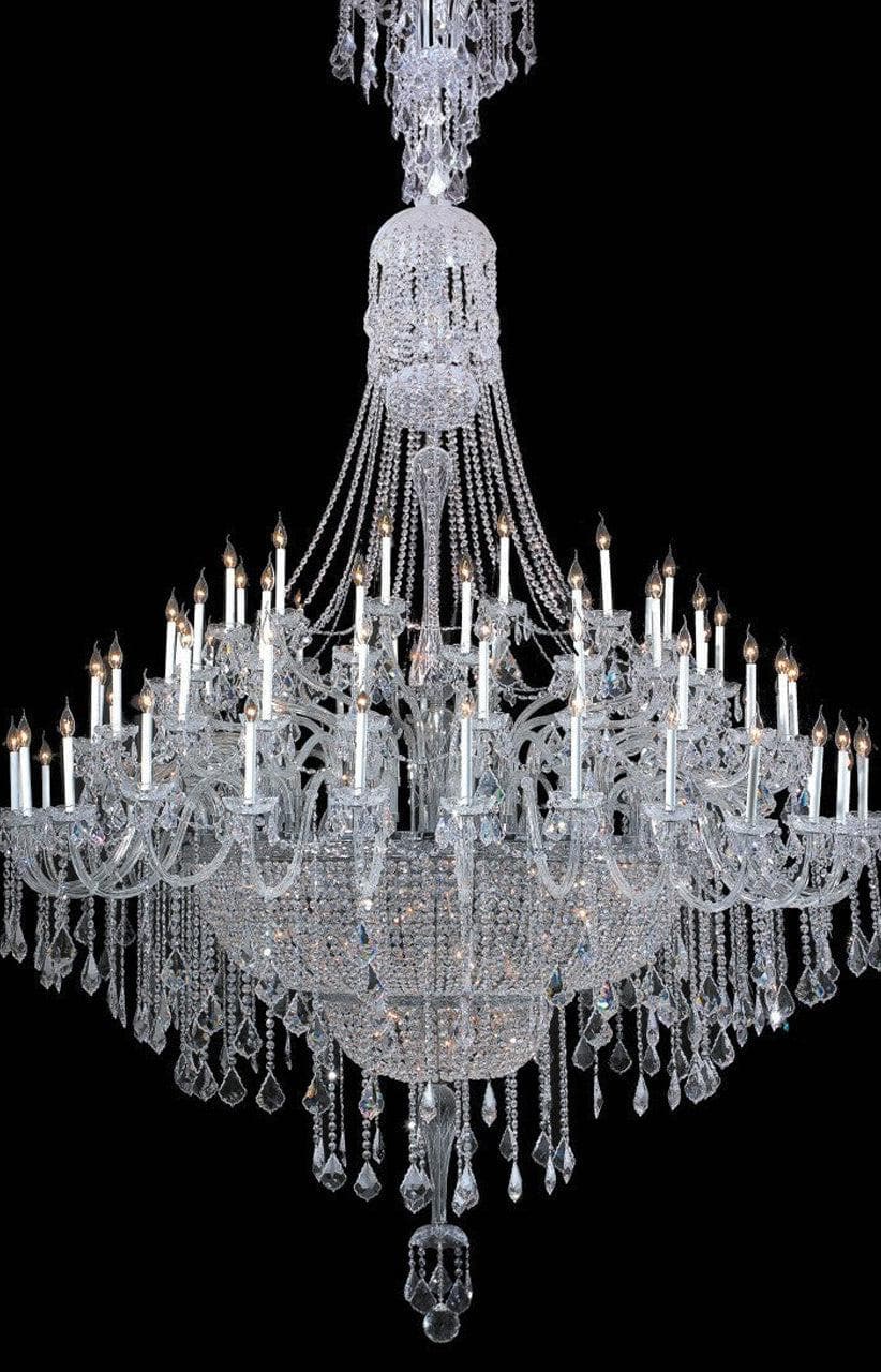 Bohemian Prague 122 Light Crystal Chandelier - Chrome