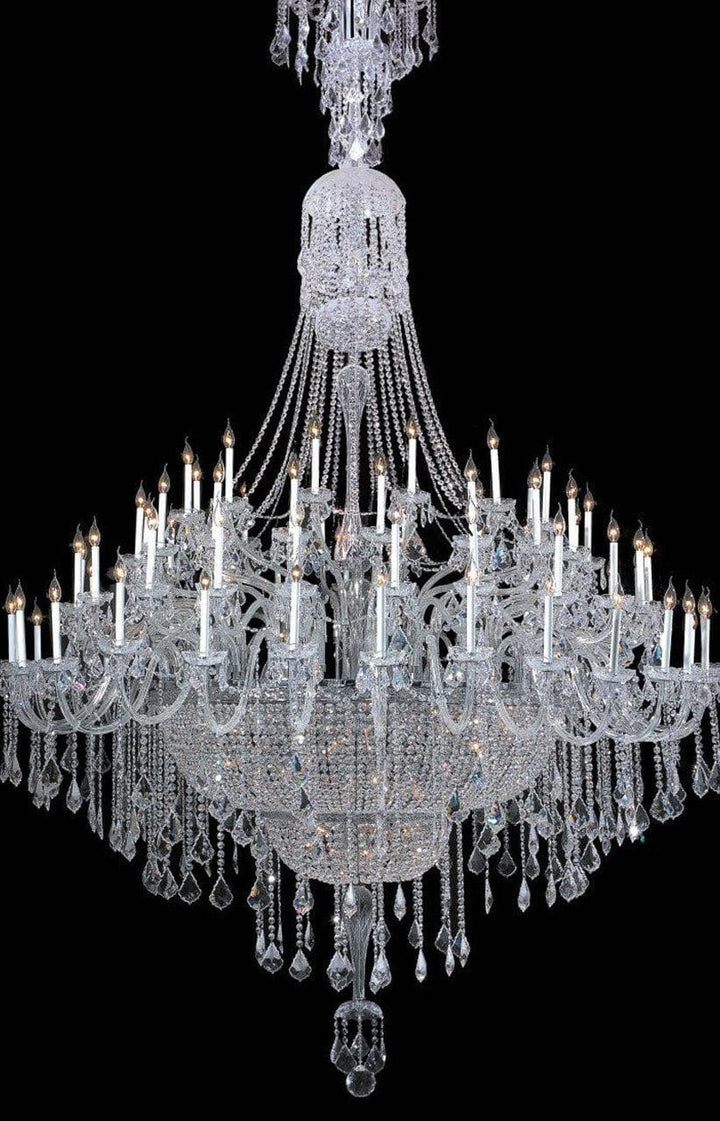 Bohemian Prague 122 Light Crystal Chandelier - Chrome