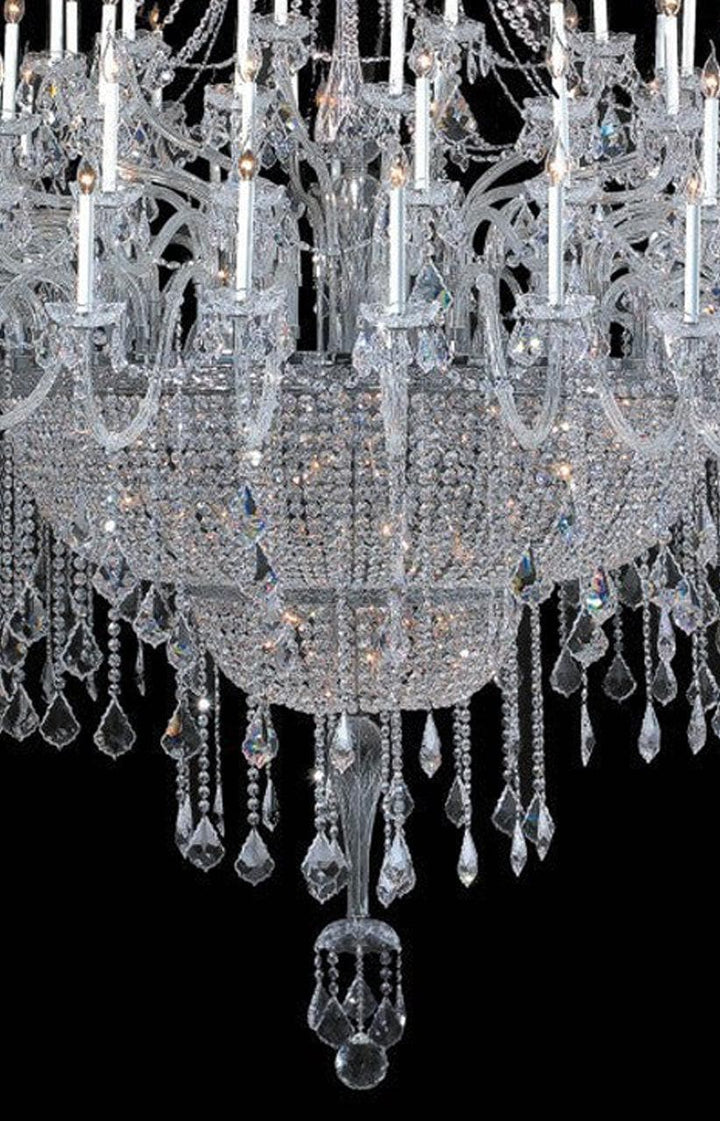 Bohemian Prague 122 Light Crystal Chandelier - Chrome