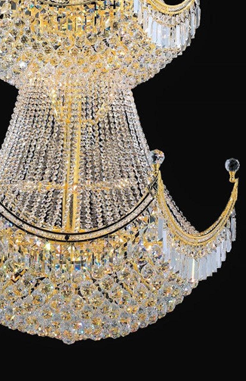 Royal Empire Staircase Basket Chandelier Gold W:90cm