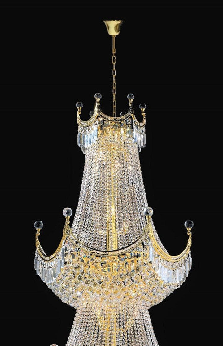 Royal Empire Staircase Basket Chandelier Gold W:90cm