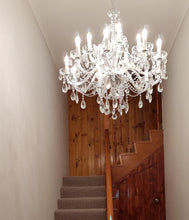 Load image into Gallery viewer, Bohemian Brilliance 15 Arm Crystal Chandelier- CHROME
