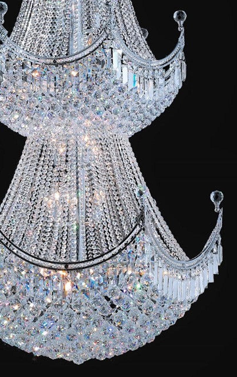 Royal Empire Staircase Basket Chandelier - Chrome - W:90cm