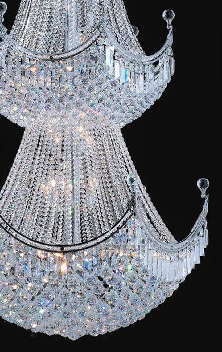 Royal Empire Staircase Basket Chandelier - Chrome - W:90cm
