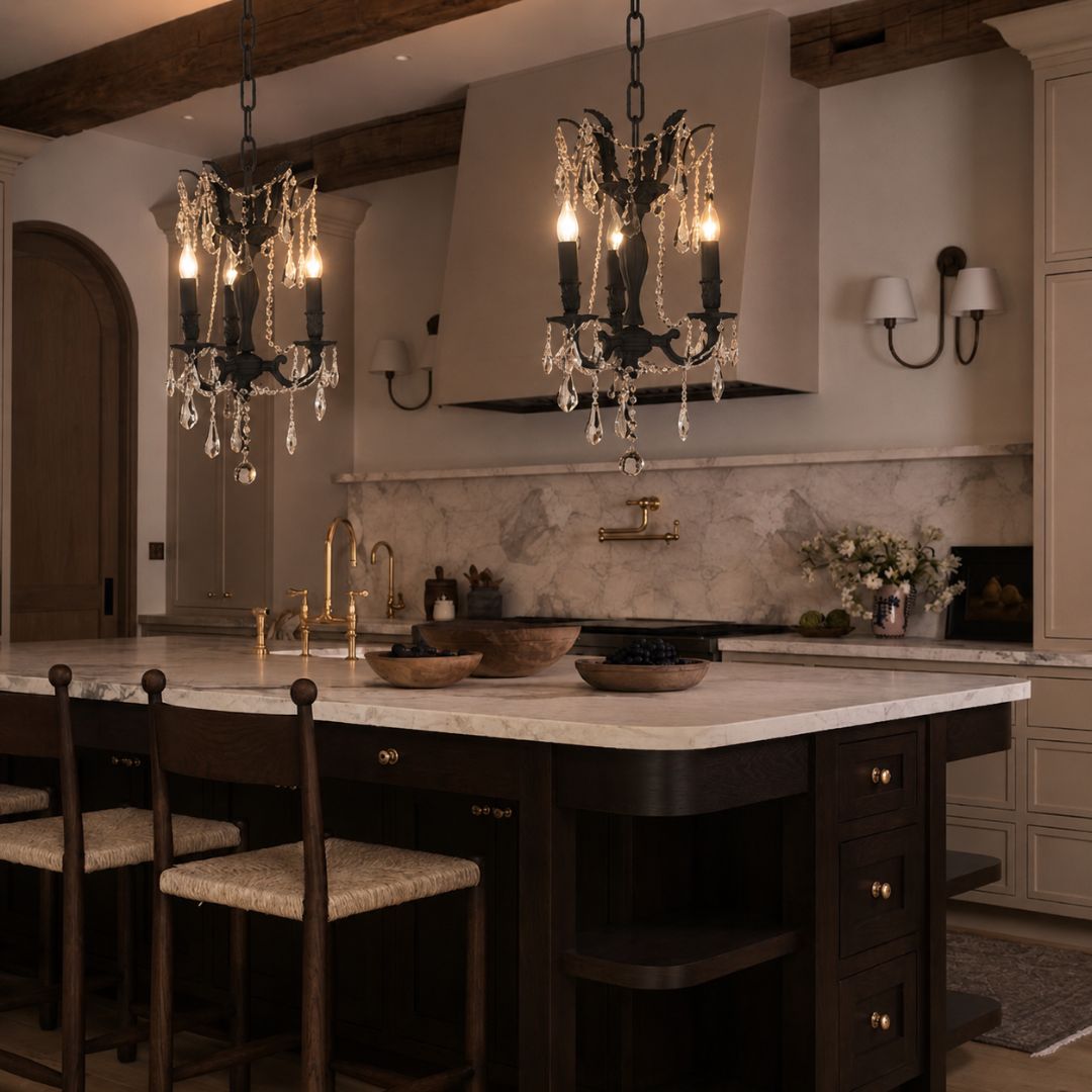 3 Arm Californian - Dark Bronze Chandelier