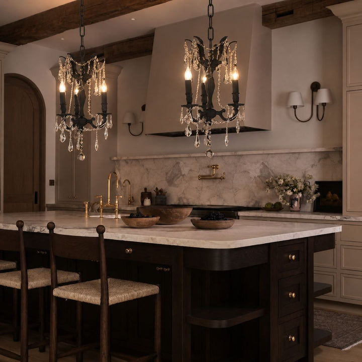 3 Arm Californian - Dark Bronze Chandelier