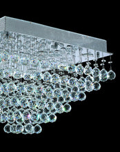 Load image into Gallery viewer, Square Cluster LED Flush Mount Crystal Chandelier - Width:60cm Height:40cm
