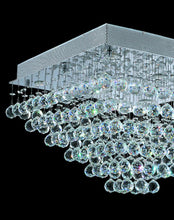 Load image into Gallery viewer, Square Cluster LED Flush Mount Crystal Chandelier - Width:60cm Height:40cm
