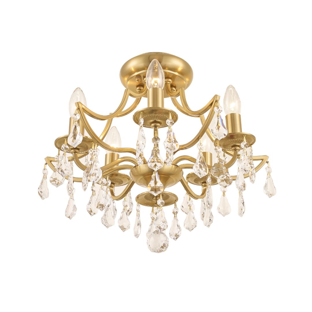 Dakota Collection - 5 Lights Flush Mount - Gold