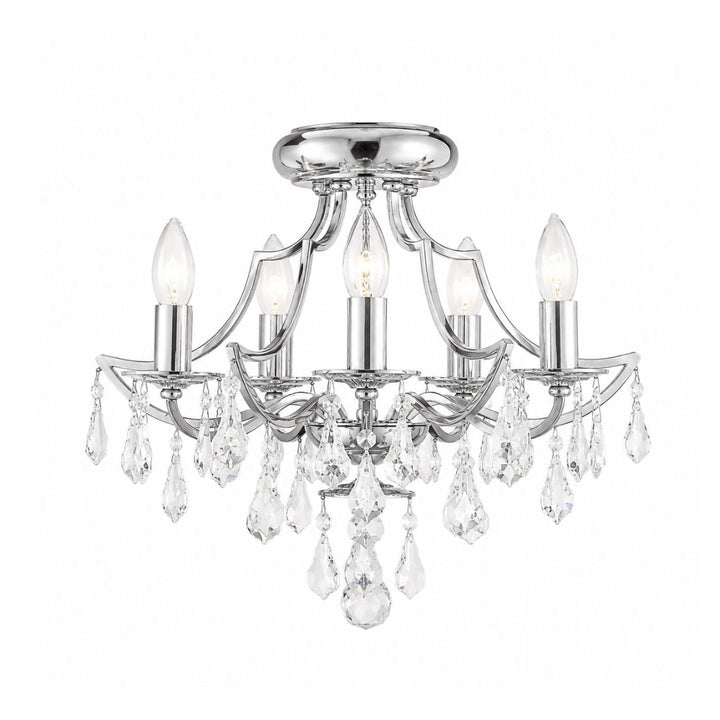 Dakota Collection - 5 Lights Flush Mount - Chrome