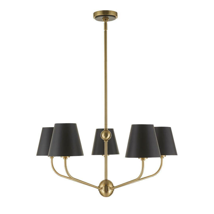 Jori Collection - 5 Lights Chandelier - Black