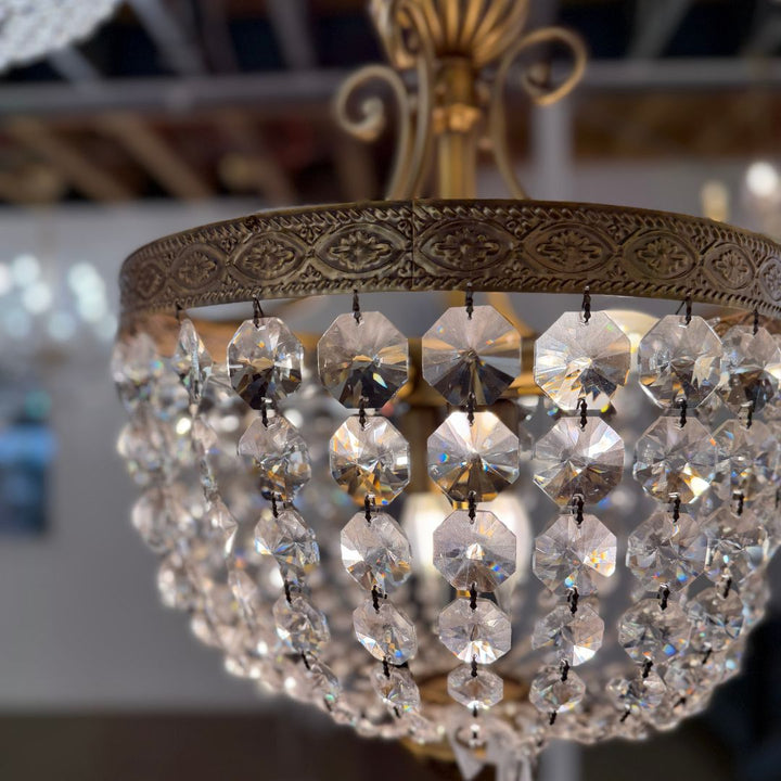 Florence Basket Chandelier - Solid Brass Finish- W:50cm