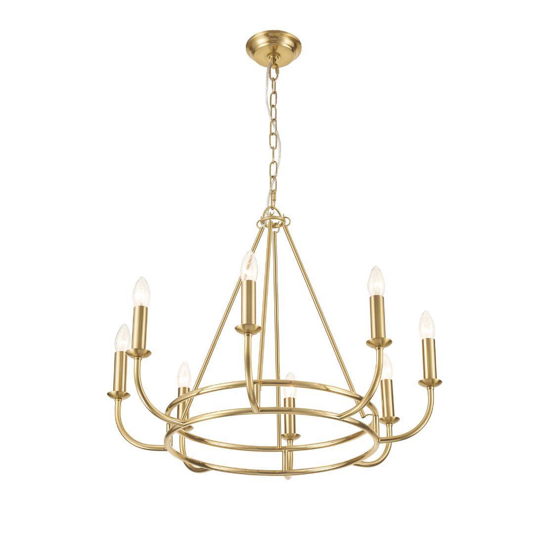 Bleecker Collection - 8 Lights Chandelier - Aged Brass