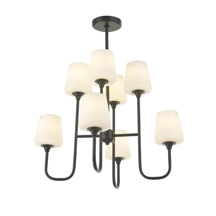 Huntington Collection - 8 Light - Chandelier - Matte Black Frame