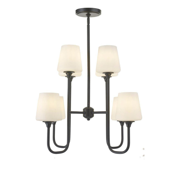 Huntington Collection - 8 Light - Chandelier - Matte Black Frame
