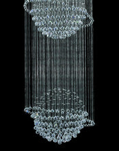Load image into Gallery viewer, Double Saturn Ball LED Crystal Chandelier - Width:60cm Height:180cm
