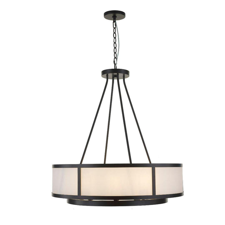 Byron Collection - Chandelier - Matte Black Frame - W:80cm
