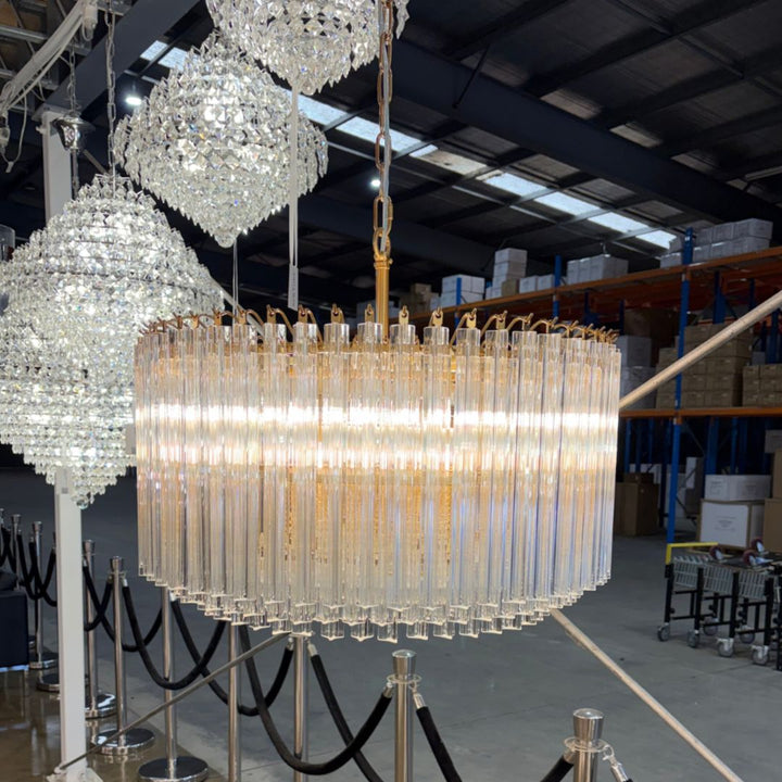 Xavier Collection - 7 Lights Chandelier - Polished Nickel - W:60cm