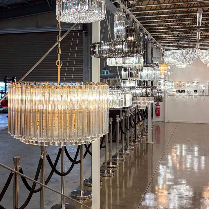 Xavier Collection - 7 Lights Chandelier - Polished Nickel - W:60cm