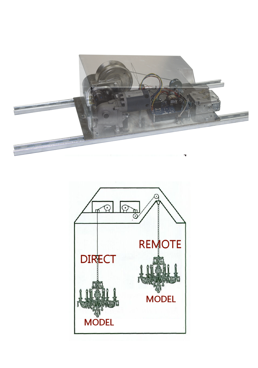 Lighting Lifter - Aladdin - ALL200 Direct Mount - 90kg - Designer Chandelier 