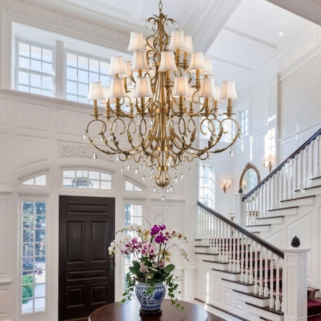 ARIA - Hampton 24 Arm Chandelier - Brass