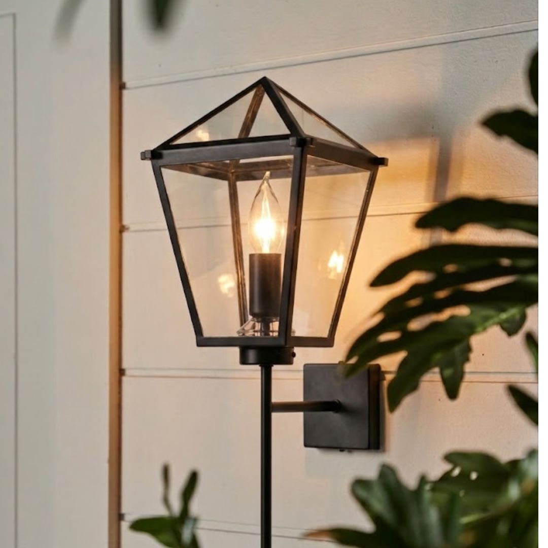 Amara Collection Wall Sconce - Matte Black - H:43cm