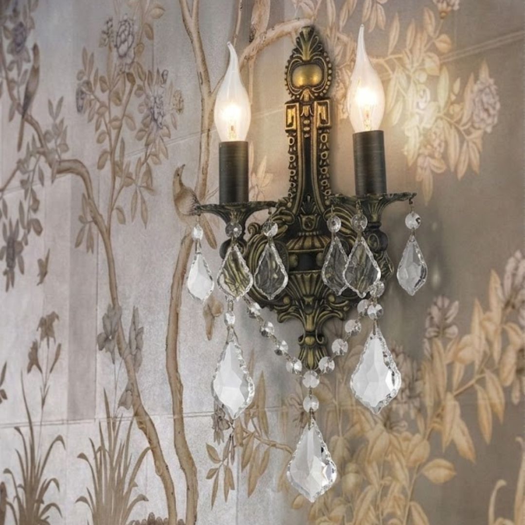 Americana 2 Light Wall Sconce - Edwardian - Antique Bronze Style