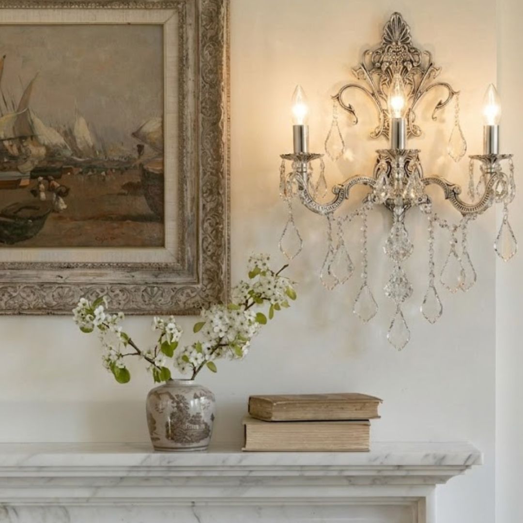 Americana 3 Light Wall Sconce - Silver Plated