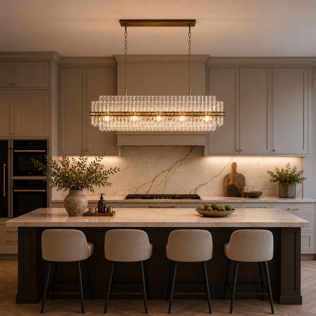 Ashton Collection - Bar Light - Antique Gold Finish - W:120cm
