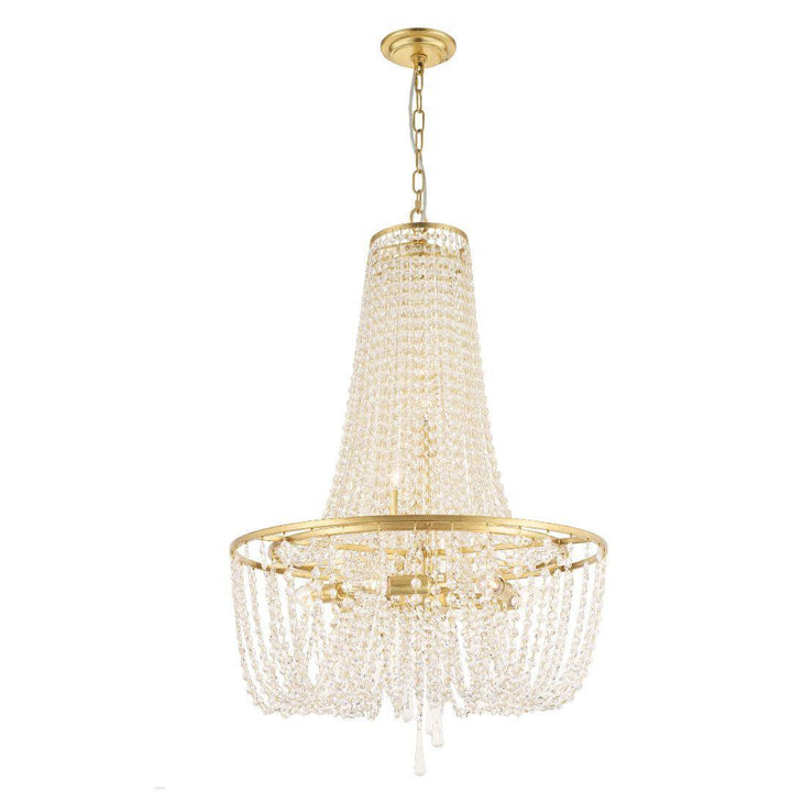 Bailey Collection - Basket Chandelier - W:46cm - Gold