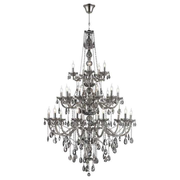 Bohemian Elegance 25 Light Crystal Chandelier- Smoke