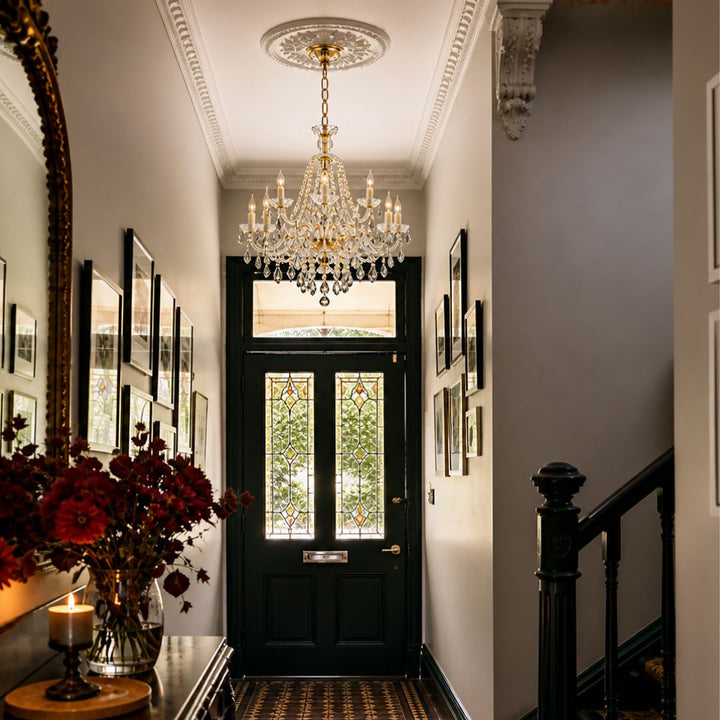 Bohemian Brilliance 15 Arm Crystal Chandelier- Gold