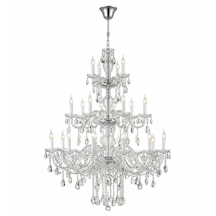 Bohemian Brilliance 24 Arm Crystal Chandelier- Chrome