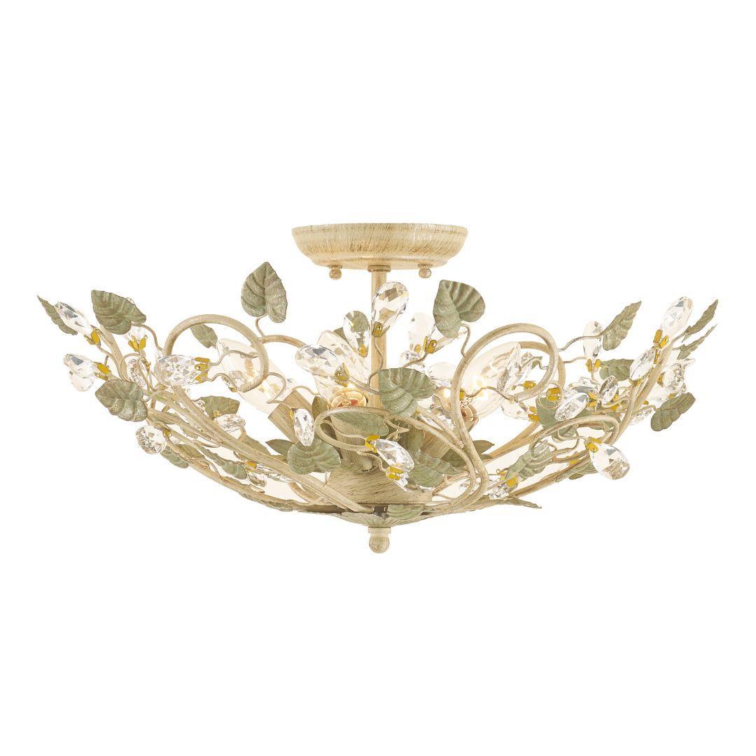 Bolton Collection - Champagne & Green Tea Flush Mount