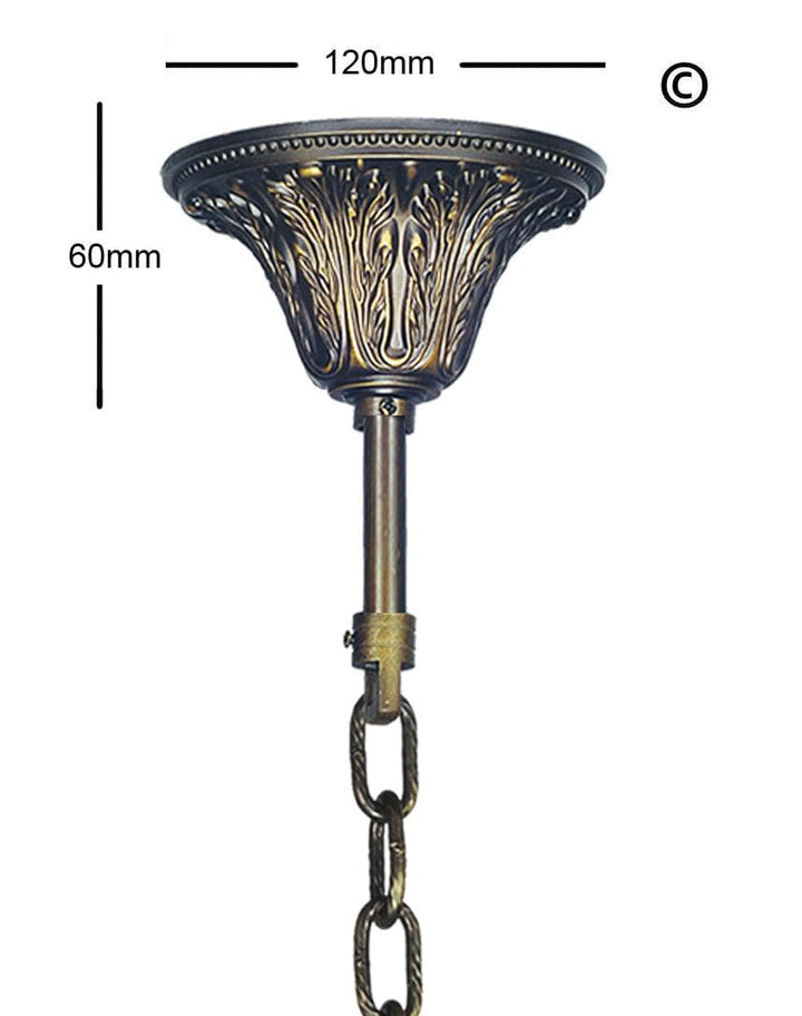 AMERICANA 6 Light Crystal Chandelier - Antique Bronze Style - Designer Chandelier 