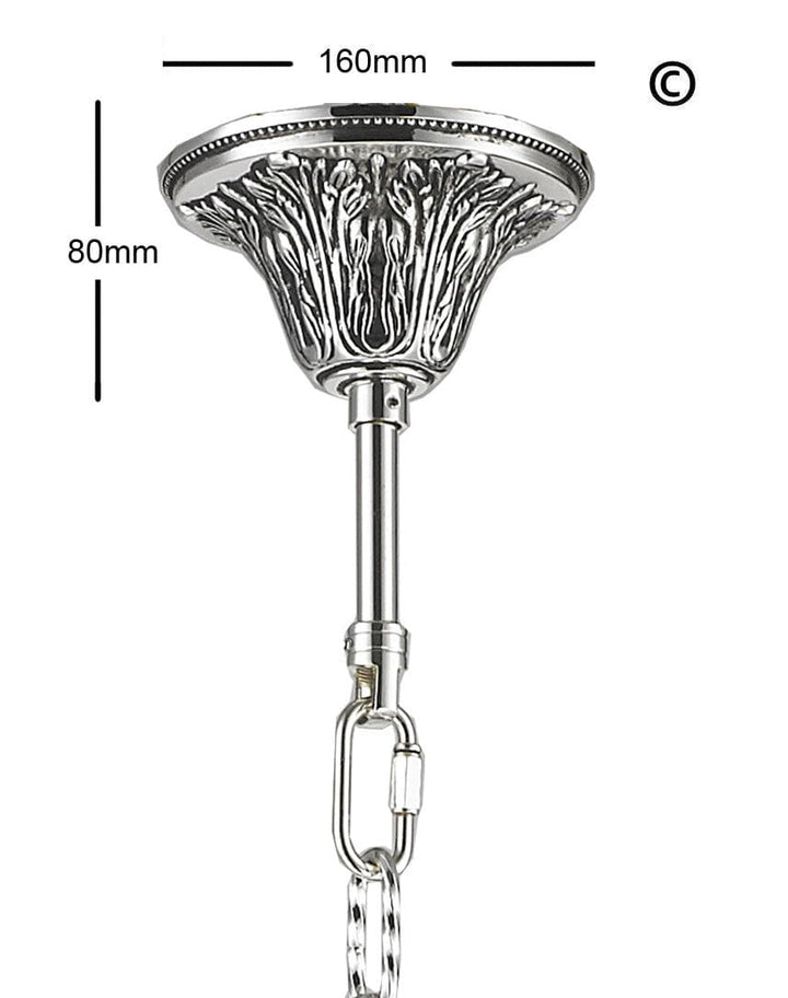 Americana 15 Light Crystal Chandelier - Silver Plated - Designer Chandelier 