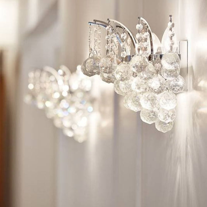 Cascading Empress Wall Sconce - Chrome - W:40cm