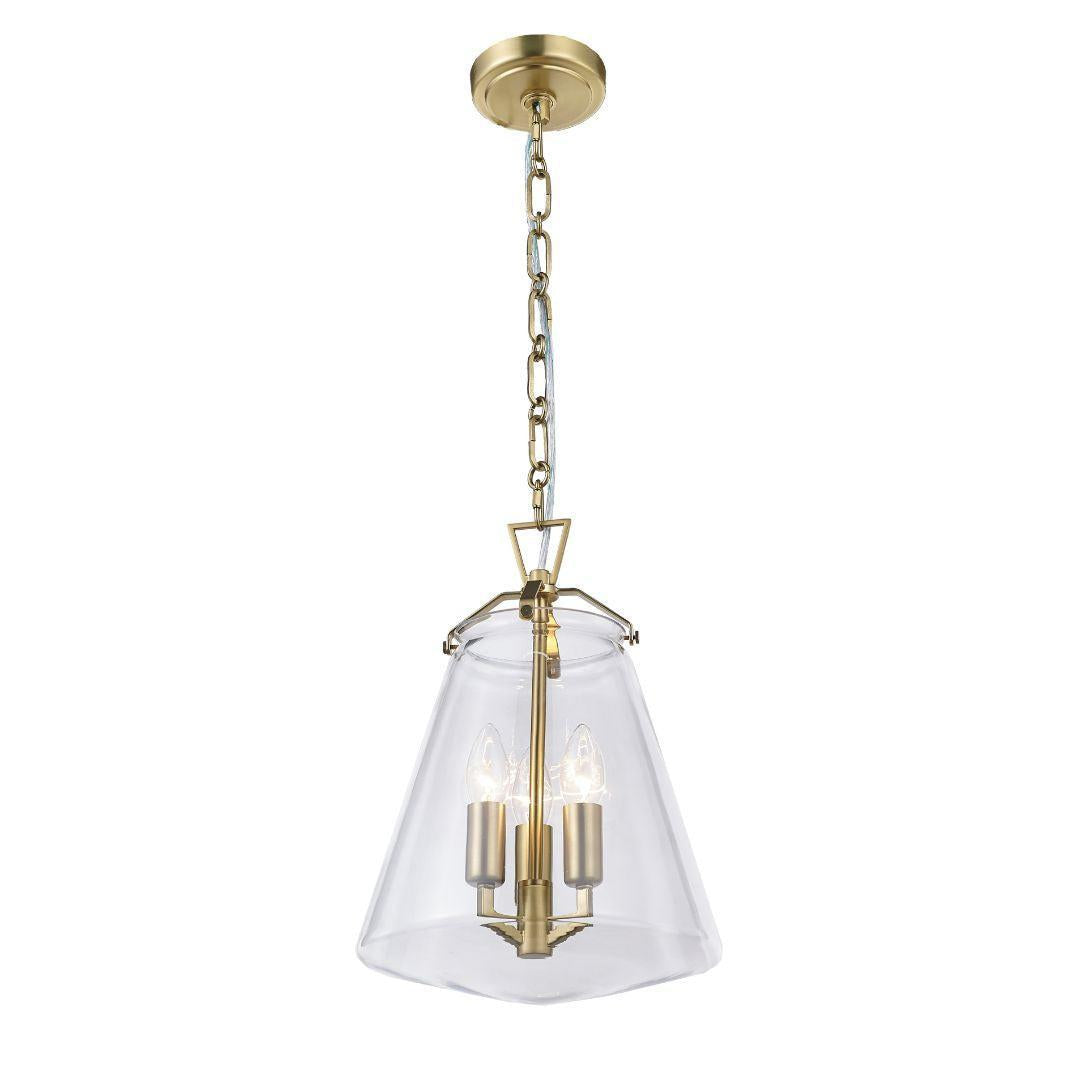 Baxter Collection - 3 Light Pendant - Satin Brass