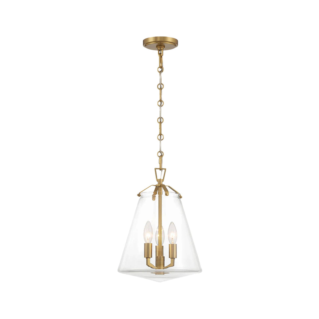 Baxter Collection - 3 Light Pendant - Satin Brass