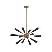 Load image into Gallery viewer, Voss Collection - Chandelier - Satin Brass &amp; Black - W:86cm
