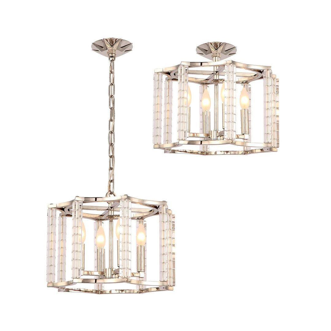 Alister Collection - Polished Nickel Pendant - polished-nickel