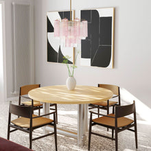 Load image into Gallery viewer, Odelle Collection - Ring Chandelier - Pink &amp; Chrome - W:45cm
