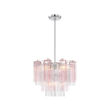 Load image into Gallery viewer, Odelle Collection - Ring Chandelier - Pink &amp; Chrome - W:45cm
