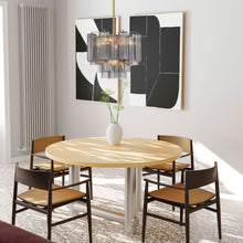 Load image into Gallery viewer, Odelle Collection - Ring Chandelier - Smoke &amp; Satin Brass - W:45cm (Copy)
