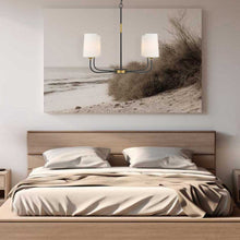 Load image into Gallery viewer, Royston Collection - 4 Light - Chandelier - Satin Brass &amp; Matte Black- W:73.6cm
