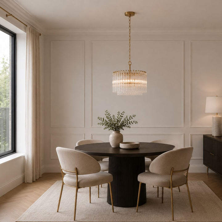 Xavier Collection - 5 Lights Chandelier - Aged Brass