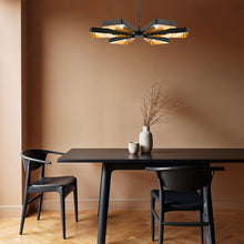 Load image into Gallery viewer, Carson Collection - Black &amp; Gold Chandelier - 6 Light - gold-1
