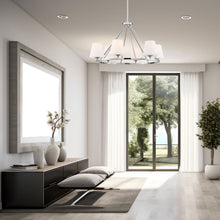 Load image into Gallery viewer, Huntington Collection - 6 Light - Ring Chandelier - Polished Nickel Frame
